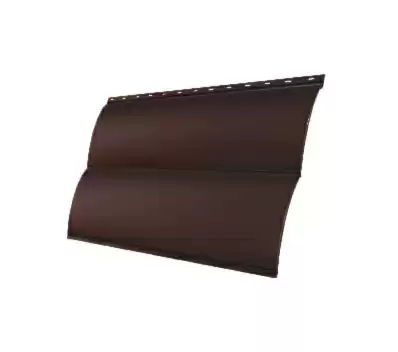 Металлический сайдинг Гранд Лайн / Grand Line профиль Блок-хаус new, PE 0.45, цвет Ral 8017 (шоколад)