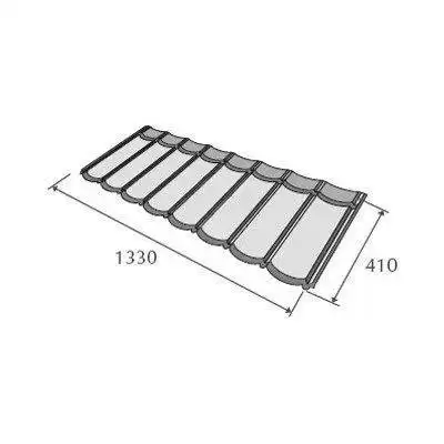 Композитная черепица Метротайл (Metrotile) серия MetroBond, цвет сланцевый, 1330х410 мм