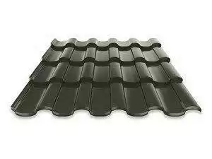 Металлочерепица Руукки Ruukki Adamante 0,5 Polyester (PE), Zn 275 (темно-серый) RR23