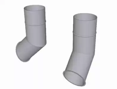 Отлив гофрированный 45 гр D120 мм, Zn + порошк.покраска, цвет RAL 7004 (сигнально-серый)