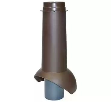 Изолированный вентиляционный выход Pipe-VT 110 Krovent (Кровент) для канализации, коричневый