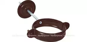 Хомут с комплектом крепления трубы D100 Aquasystem Pural Matt, RAL 8017 коричневый
