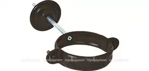 Хомут с комплектом крепления трубы D100 Aquasystem Pural Matt, RR 32 темно-коричневый