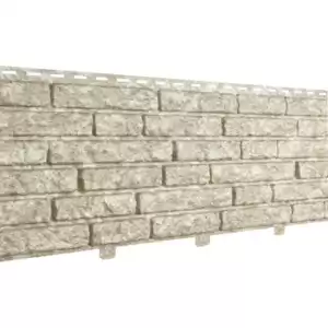 Фасадные (цокольные) панели Ю-Пласт Stone House / Стоун Хаус Кварцит, цвет светло-бежевый, 2000х250 мм