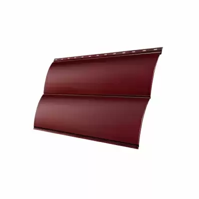 Металлический сайдинг Гранд Лайн / Grand Line профиль Блок-хаус new, Drap 0.45, цвет Ral 3005 (красное вино)