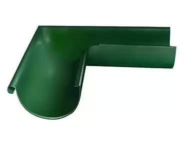 Угол желоба наружный 90º Grand Line PU 125 мм, зеленый RAL 6005