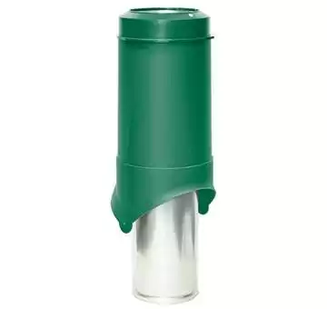 Изолированный вентиляционный выход Pipe-VT 150 Krovent (Кровент) для помещений, зеленый
