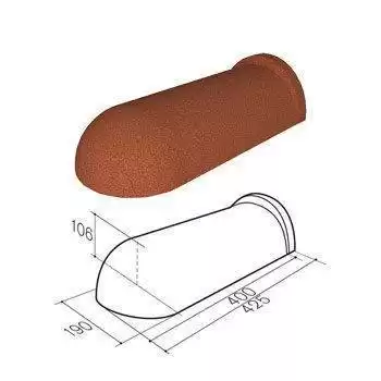 Торцевой конек Gerard 205 (пластик), 425х205х100 мм, ashwood (171)