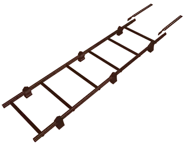 Лестница кровельная Grand Line (Гранд Лайн) 2,76 м, цвет RAL 8017 (коричневый)