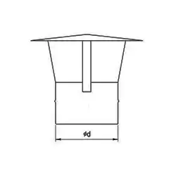 Дымник (колпак) на трубу круглый Grand Line d250, 0.5 GreenCoat Pural, RR 11 темно-зеленый (RAL 6020)