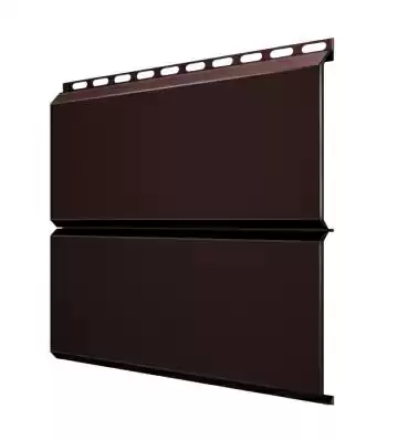Металлический сайдинг Гранд Лайн / Grand Line профиль ЭкоБрус, GreenCoat Pural Matt 0.5, цвет RR 887 шоколадно-коричневый (RAL 8017)