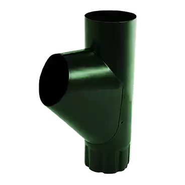 Тройник трубы D100 Металл Профиль Foramina (Престиж), цвет зеленый (RAL 6005)