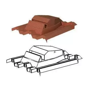Кровельный вентилятор Gerard G2 (пластик), redwood (161)