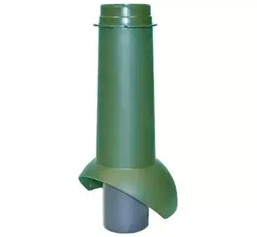 Изолированный вентиляционный выход Pipe-VT 110 Krovent (Кровент) для канализации, зеленый