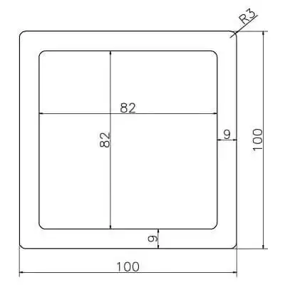 Столб из ДПК для ограды POLIVAN DENPASAR 100х100х2900, черный