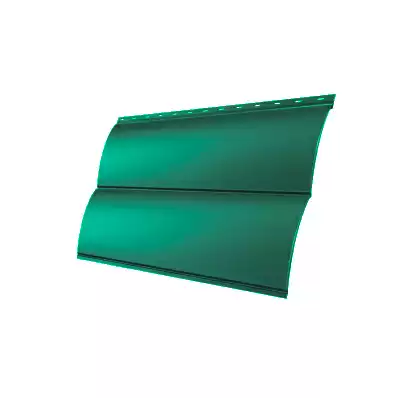 Металлический сайдинг Гранд Лайн / Grand Line профиль Блок-хаус new, PE 0.45, цвет Ral 5021 (водная синь)