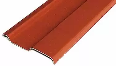 Планка Вака (примыкание) D-BORK / Д-БОРК, алюминий, 2.4 м, цвет кирпичный (RAL 8004)