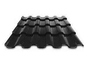 Металлочерепица Руукки Ruukki Adamante 0,5 Polyester (PE), Zn 275 (черный) RR33