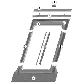 Оклад для мансардных окон Fakro / Факро EHN-P для высокопрофилированных кровельных покрытий, размер 134х98