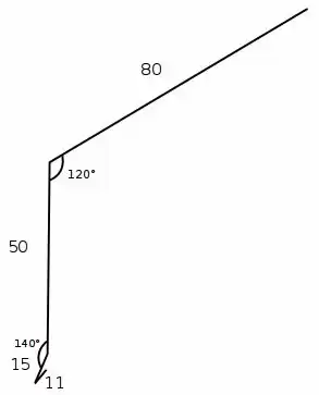 Капельник конденсата, PE 0.45, 80x50x2000 мм,a цвета по каталогу RAL и RR