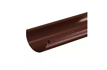 Желоб водосточный D125 Aquasystem Комфорт PE, 3 м, RAL 8017 коричневый
