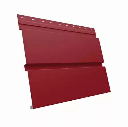 Металлический сайдинг Гранд Лайн / Grand Line профиль Квадро Брус, PE 0.45, цвет Ral 3003 (рубиново-красный)