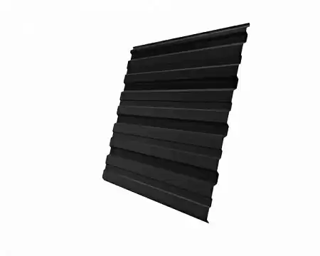 Профнастил С10R Гранд Лайн / Grand Line 0,5 PurLite Matt Zn180, цвет RAL 9005 (черный янтарь)