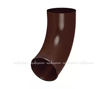Отвод трубы D100 Aquasystem Pural Matt, RAL 8017 коричневый