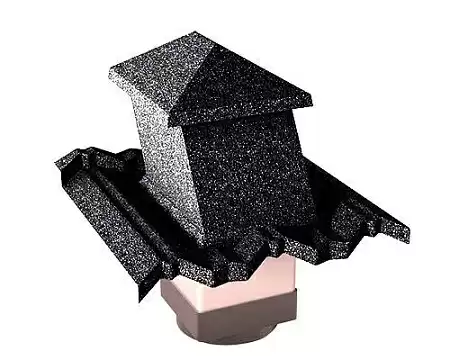 Вентиляционный выход Gerard G 15-45 (пластик), 150х150 мм, dark silver (481)