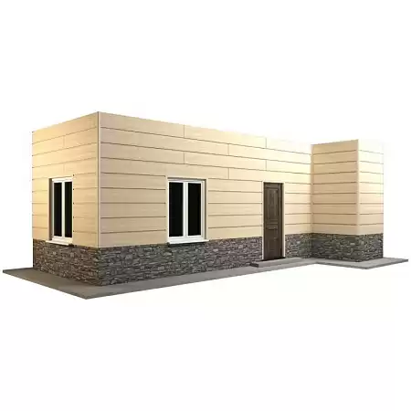 Фасадная панель GRINDERDECO ДПК плоская сторона, 300х16х1500 мм, орех