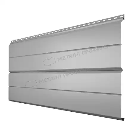 Металлический сайдинг Металл Профиль L брус XL Накатка, 0.5 NormanMP, RAL 7004 серый