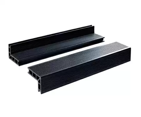 Угловой элемент универсальный глянцевый мелкий вельвет GRINDERDECO,  105х65х3000мм, Асфальт