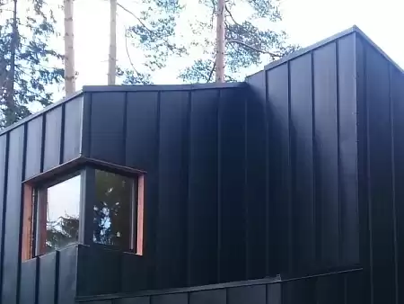 Кликфальц Line Гранд Лайн / Grand Line, Rooftop бархат 0.5, цвет RAL 9005 (черный янтарь)