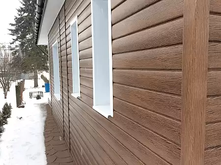 Сайдинг Timberblock Ю-Пласт, дуб морёный, 3050х230 мм