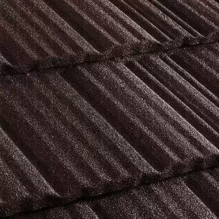 Композитная черепица Метротайл (Metrotile) серия MetroShake II, цвет коричневый, 1330х410 мм