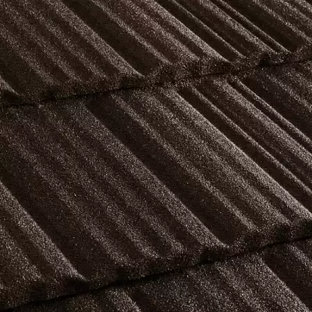 Композитная черепица Метротайл (Metrotile) серия MetroShake II, цвет айрон-барк, 1330х410 мм