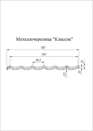 Волновой профиль Grand Line Classic, 0,4 PE, Zn 100, RAL 3005 красное вино