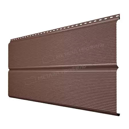 Металлический сайдинг Металл Профиль L брус XL Волна, 0.45 VikingMP, RAL 8017 коричневый шоколад