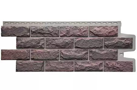Фасадная панель Grand Line Design Plus, Колотый камень 1134х423мм, кофе, с темно-бежевым швом