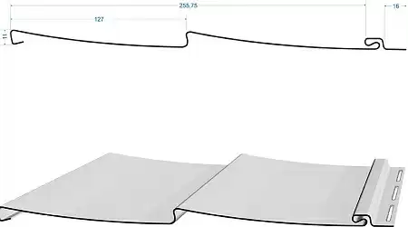 Сайдинг Docke Standard D5C елочка, 3.00*0.256 м, пломбир