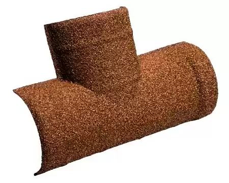 T-образный конек 205 Gerard полукруглый, пластик, 515 мм, cedar (101)