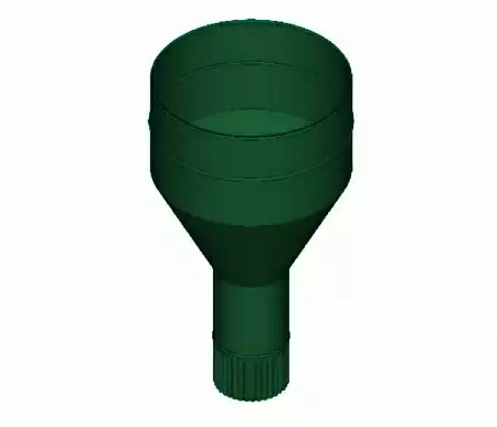 Воронка закрытая с проволокой D120 мм, Zn + порошк.покраска, цвет RAL 6005 (зеленый мох)