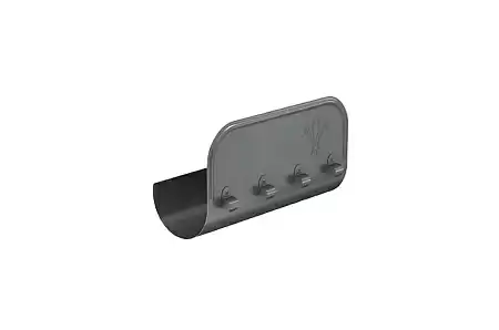 Ограничитель перелива прямой D150 Aquasystem PU, 0,4 м, RAL 7024 графит