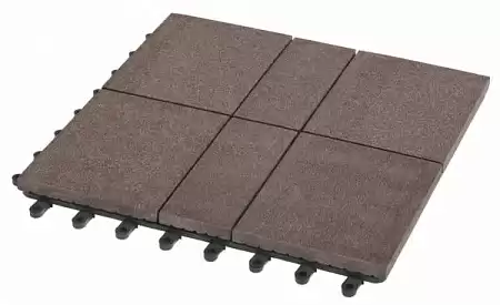 Садовый паркет Люкс 8 GRINDERDECO ДПК, 300x300 мм, венге, упаковка 10 шт.