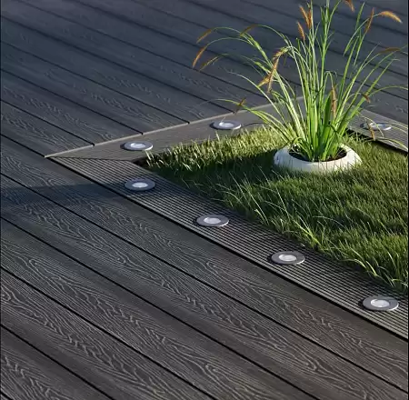 Террасная доска Decking Urban, 3000x150x24 мм, графит (Жженый кедр)
