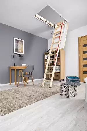 Чердачная лестница Fakro LWL Extra деревянная утепленная 60*120*280 см