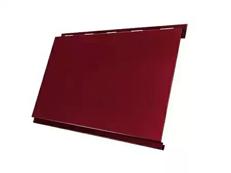 Металлический сайдинг Гранд Лайн / Grand Line профиль Вертикаль, PE 0.45, цвет Ral 3005 (красное вино)
