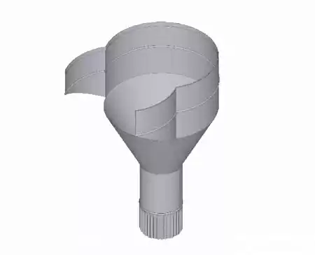 Воронка открытая D90 мм, Zn + порошк.покраска, цвет RAL 7004 (сигнально-серый)