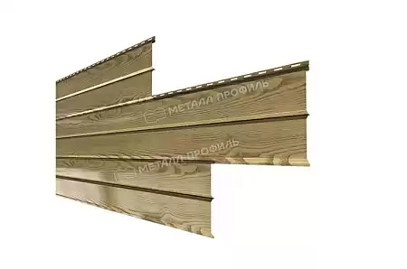 Металлический сайдинг Металл Профиль L брус XL Накатка, 0.5 ECOSTEEL, сосна