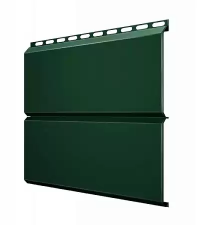 Металлический сайдинг Гранд Лайн / Grand Line профиль ЭкоБрус, GreenCoat Pural Matt 0.5, цвет RR 11 темно-зеленый (RAL 6020)